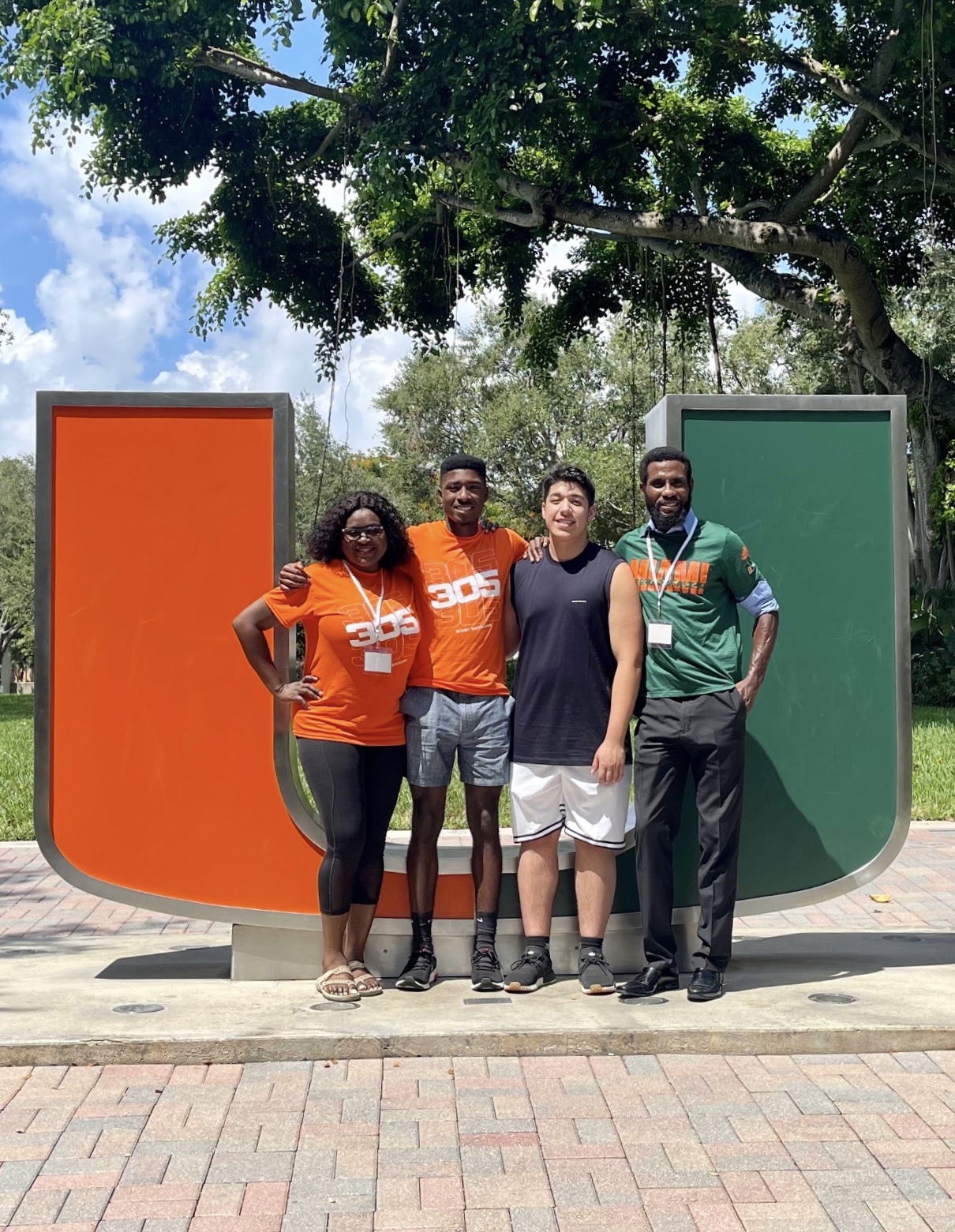 Billy and his family at the University of Miami